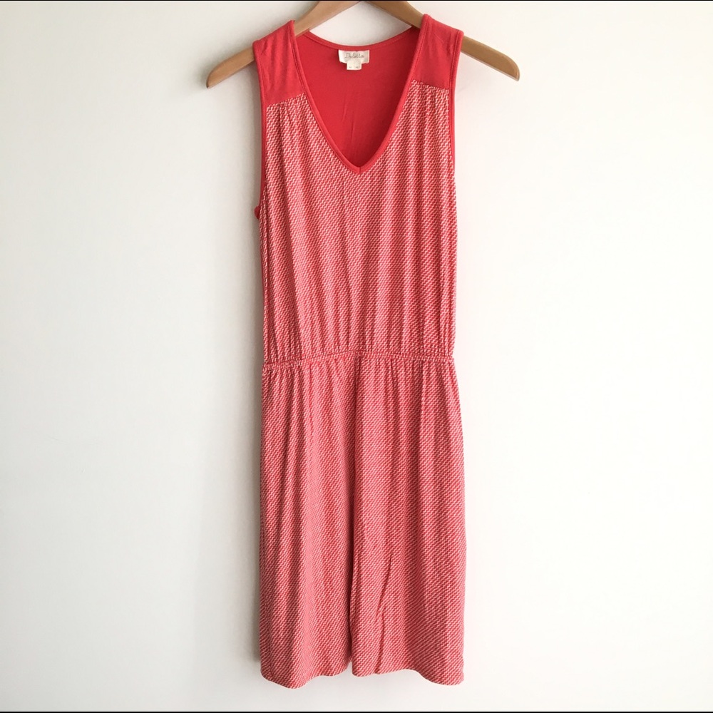 Deletta Red Chevron Jersey Dress Anthropologie